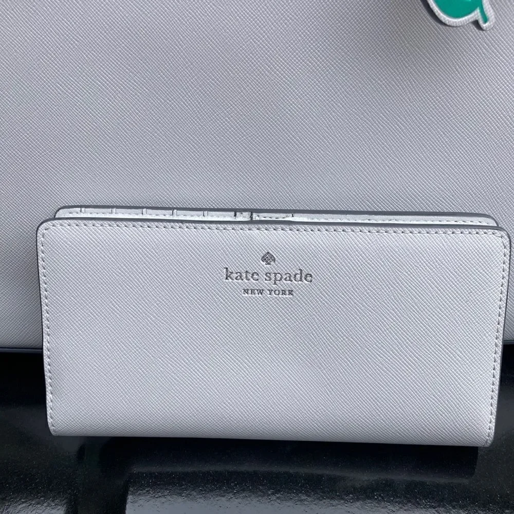 Kate Spade Platinum Dana Tote Wallet Bundle Bag Shoulder Purse